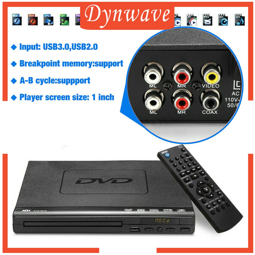 Máy Nghe Nhạc CD VCD Điều Khiển Từ Xa Cổng USB HDMI DVD Đa Hiệu Ứng
