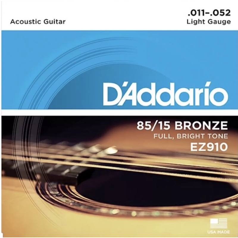 Dây đàn guitar acoustic D’Addario EZ910 85/15 Bronze