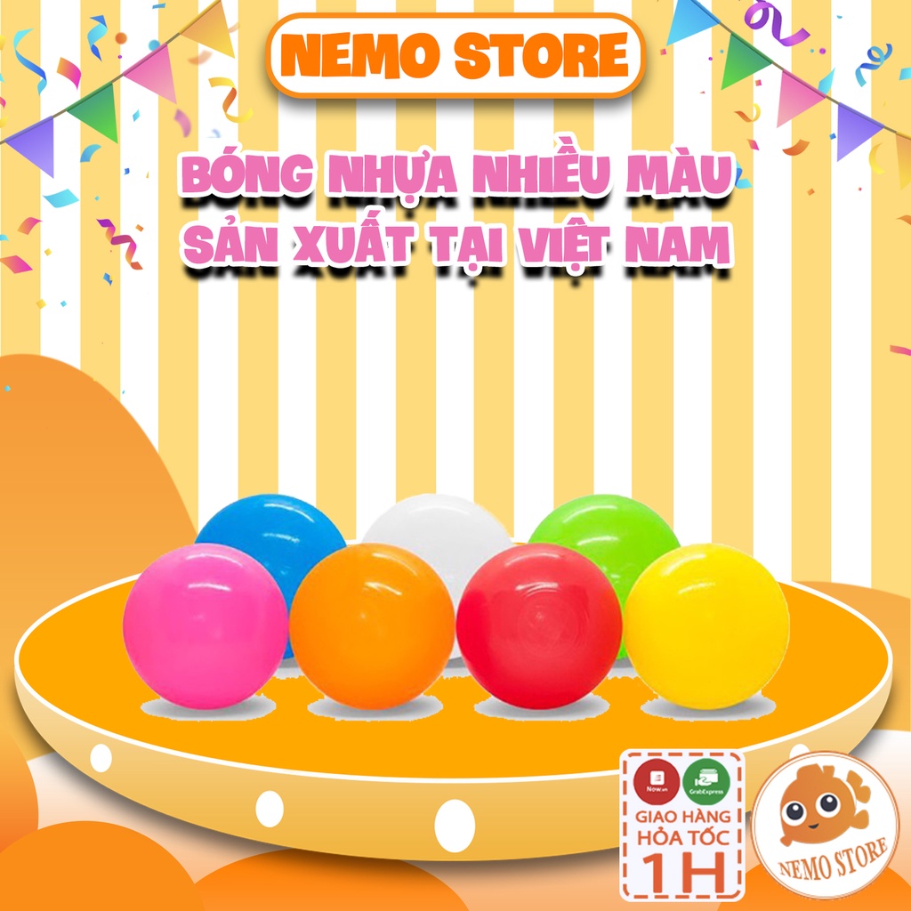 Bóng nhựa cho bé - set 10 quả nhiều màu sắc BN304