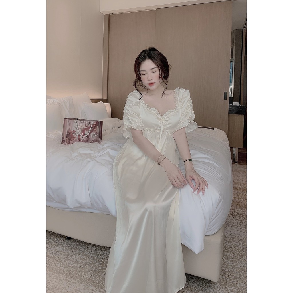 (M.62) Váy ngủ lụa sexy cao cấp, sang chảnh Đầm mặc nhà gợi cảm quyến rũ