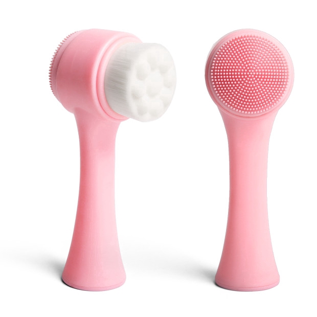 [Hàng mới về] Cọ rửa mặt 3D hai mặt bằng silicon mềm làm sạch sâu massage chăm sóc da mặt tiện dụng