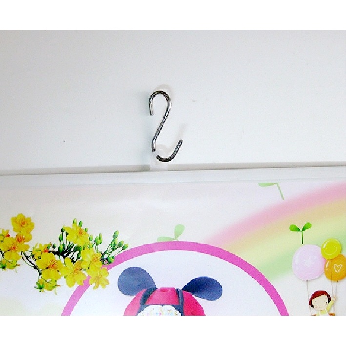 Thanh nẹp dẹt nhựa loại 90/100/110/120 cm màu trắng dùng để treo hình, lịch, tranh