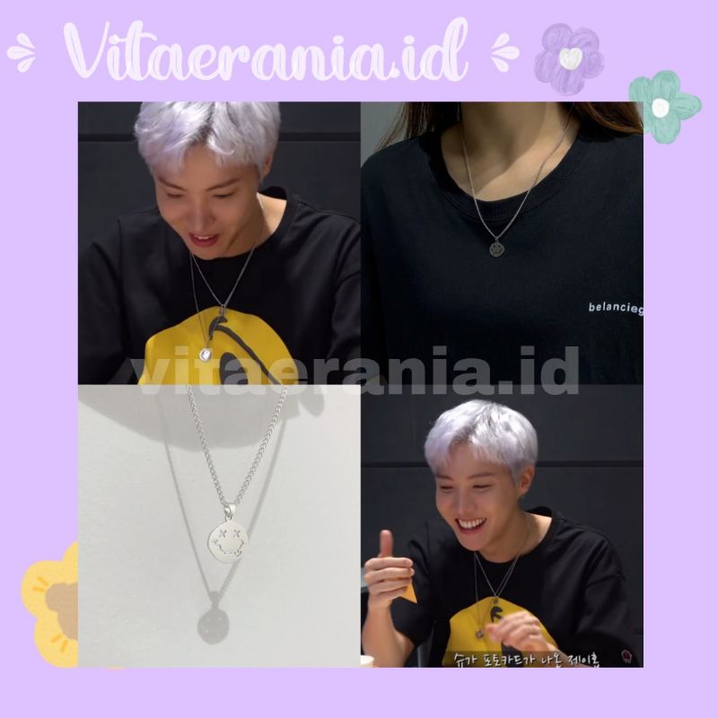 Dây Chuyền Mặt Cười Phong Cách retro bts | Vòng Cổ Cobbies j-hope Junng| Thời Trang Hàn Quốc | Nhẫn Thời Trang Kpop bts army | Phụ Kiện Jhope | Phụ Kiện Thần Tượng Bts | Vòng Cổ Cặp Đôi | Dây Chuyền Cho Nam Và Nữ