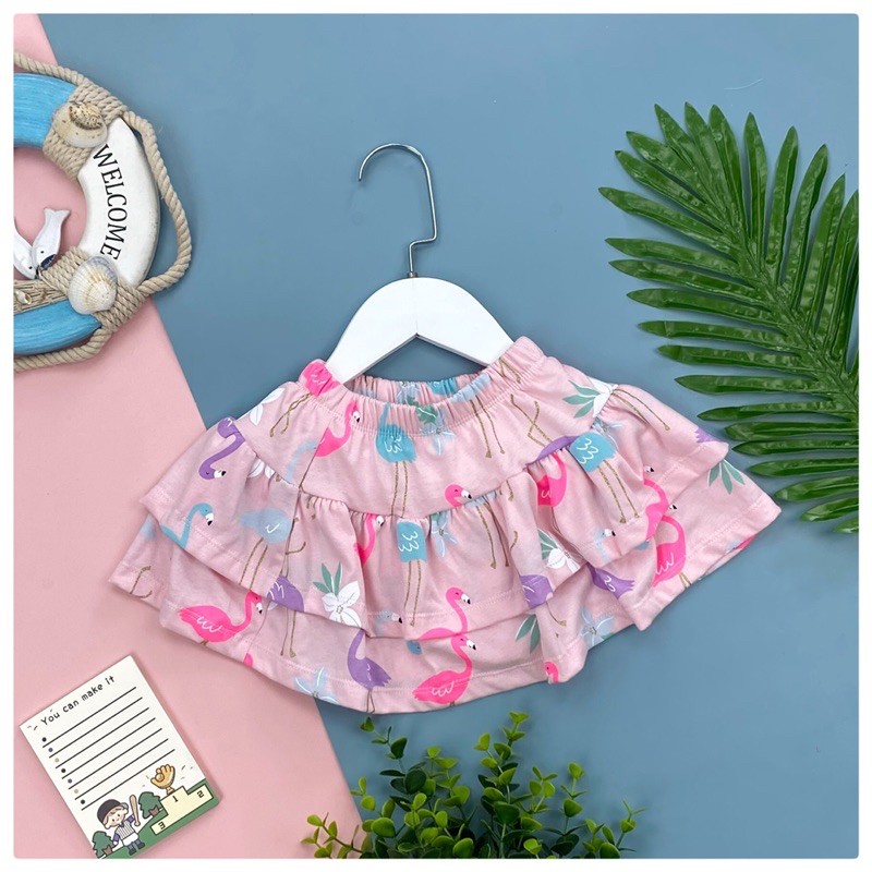 Chân váy cotton 2 tầng thương hiệu Litibaby, chất cotton mềm mịn co giãn, đường may sắc nét, form váy đẹp. Size 1-10