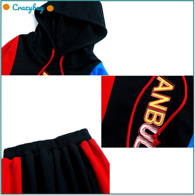 Bộ 2 Cái Gồm Áo Thun Hoodie Cotton Hip Hop+Quần Dài Cho Bé Trai