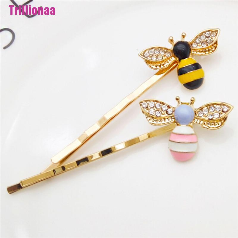 Kẹp Tóc Hình Chú Ong Đính Pha Lê Dễ Thương Cho Nữ