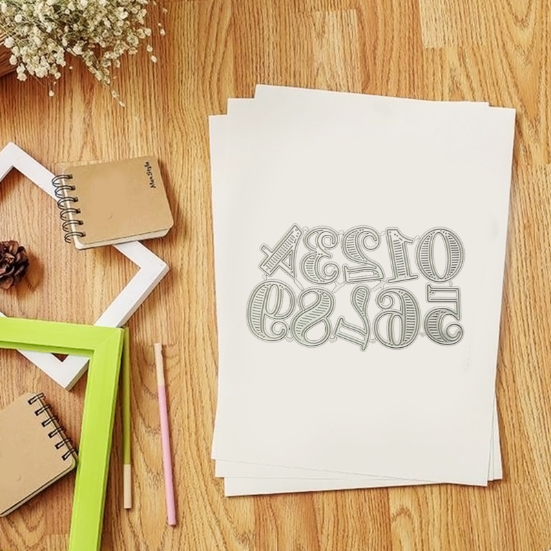 Khuôn Cắt Giấy Kim Loại Hình Chữ Số 0-9