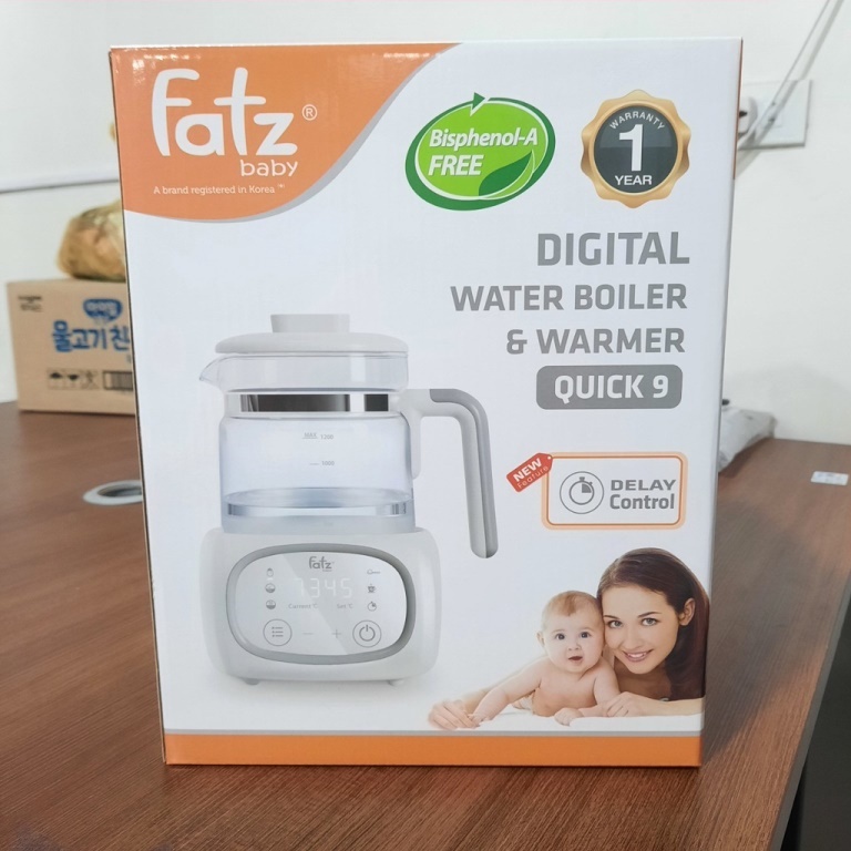 MÁY ĐUN NƯỚC VÀ HÂM NƯỚC PHA SỮA ĐIỆN TỬ QUICK 9 FATZBABY FATZ - FB3526TN