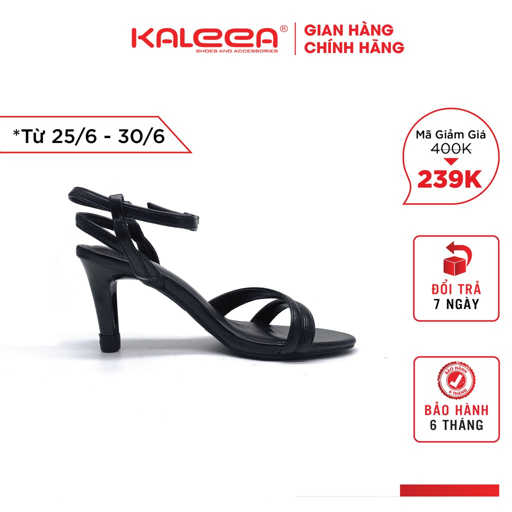 Giày Sandal Cao Gót Nữ KALEEA UK1901 - Quai Mảnh Gót Nhọn 6p