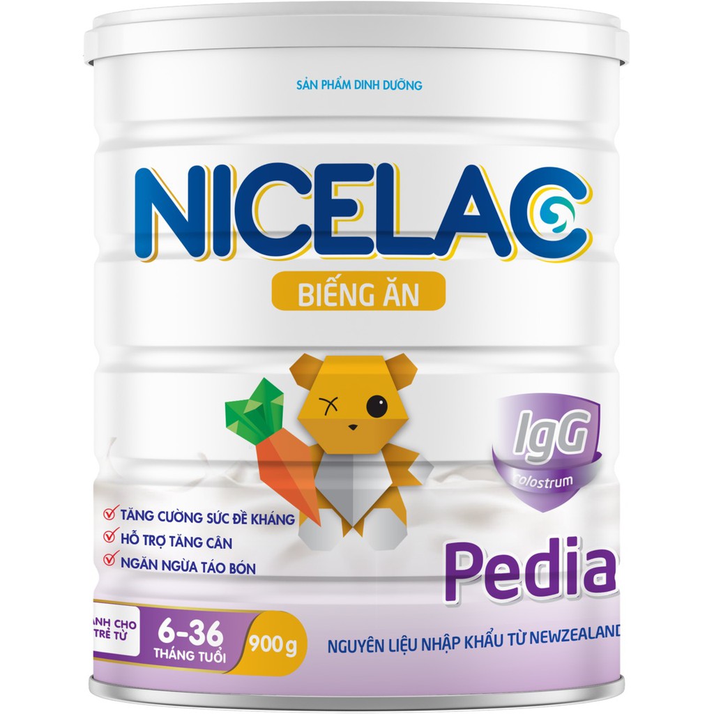 Sữa y tế dành cho trẻ biếng ăn Nicelace Pedia 900 gram
