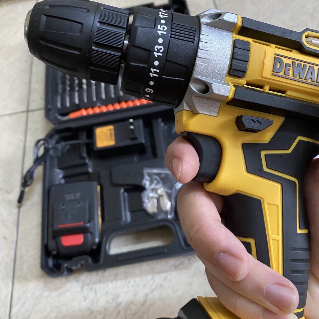 (SIÊU SALE) Máy khoan pin 36v , 3 chức năng, Máy bắn vít, khoan gỗ, sắt, siết bulong. Tặng bộ phụ kiện 24 chi tiết