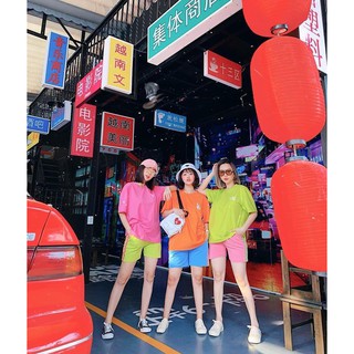 SET: Áo pull + quần ngố boys color M.L.B          💁🏻‍♀️ Hồng neon , Cam neon , Xanh Neon    *** cái màu thiệt hết sức