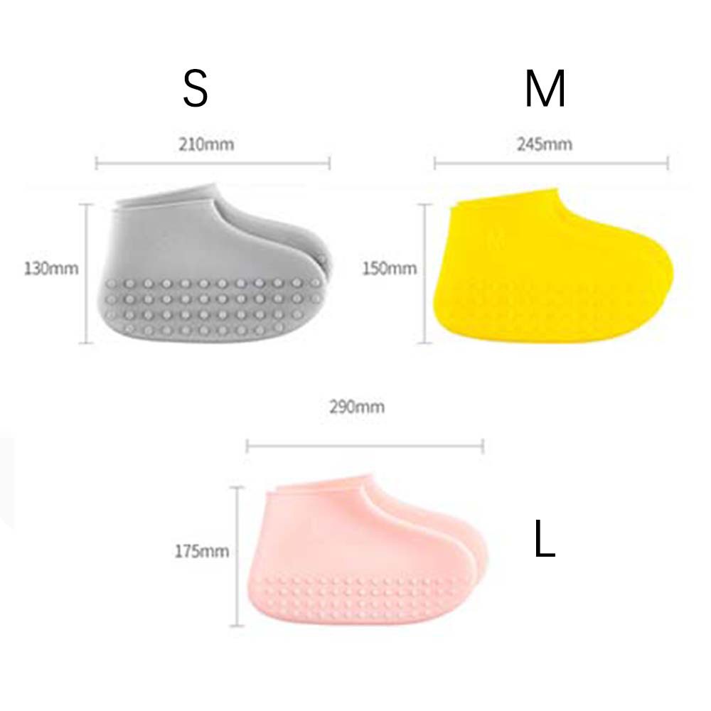 GUADALUPE S/M/L Shoes Covers Anti-Slip Silicone Boot Covers Elastic Waterproof Solid Color Outdoor Wear-resistant Thick Shoe Accessories/Multicolor
