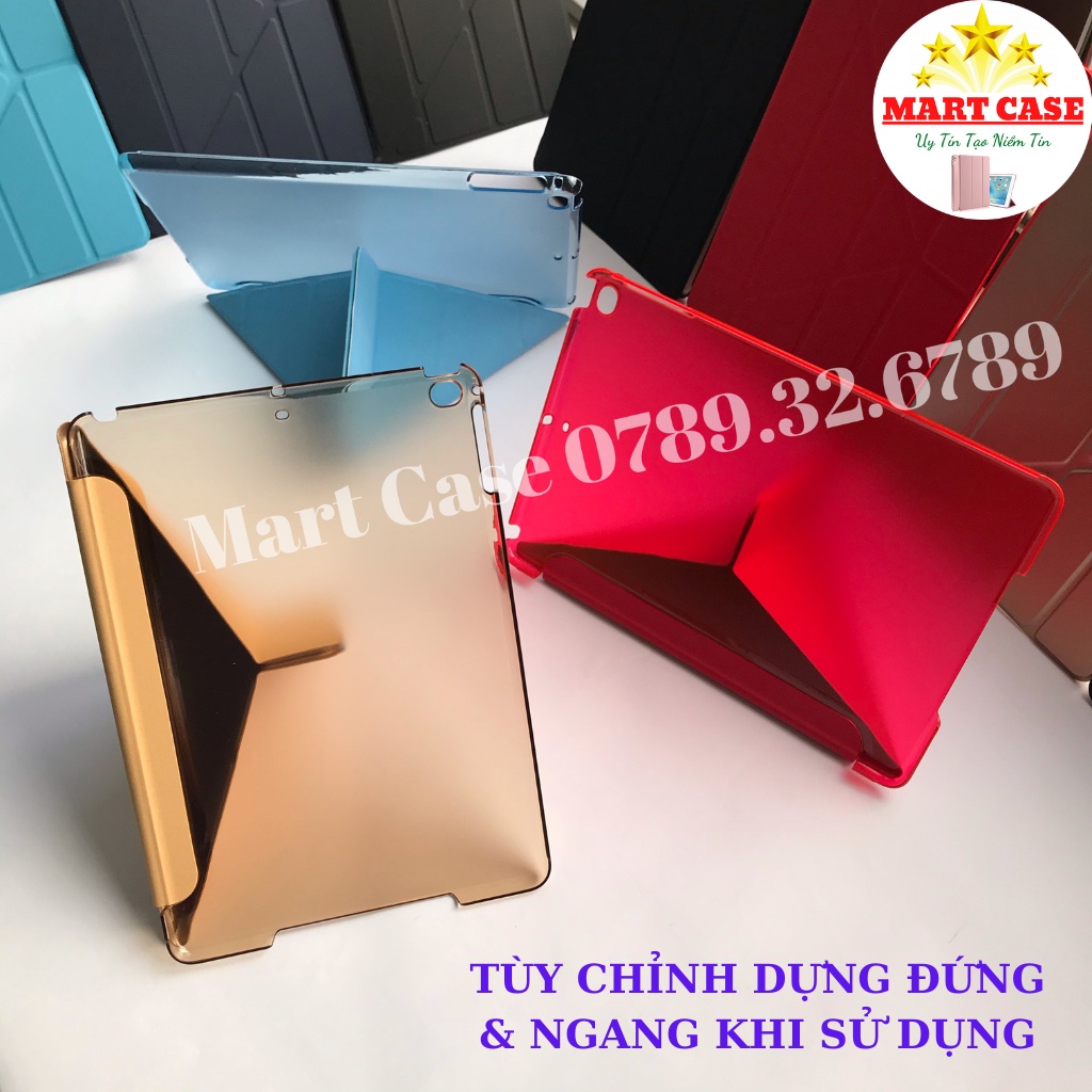 Ốp ipad Gập tam giác chất đẹp ốp ipad Gen 5/6/7/8/9/Air 1/2/3/Pro 9.7/10.5/Mini 1/2/3/4/5...MART CASE