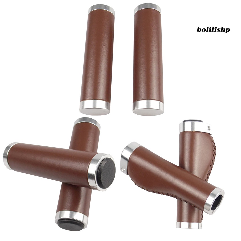 1 Cặp Vỏ Bọc Tay Lái Xe Đạp Leo Núi Chất Liệu Giả Da Phong Cách Vintage