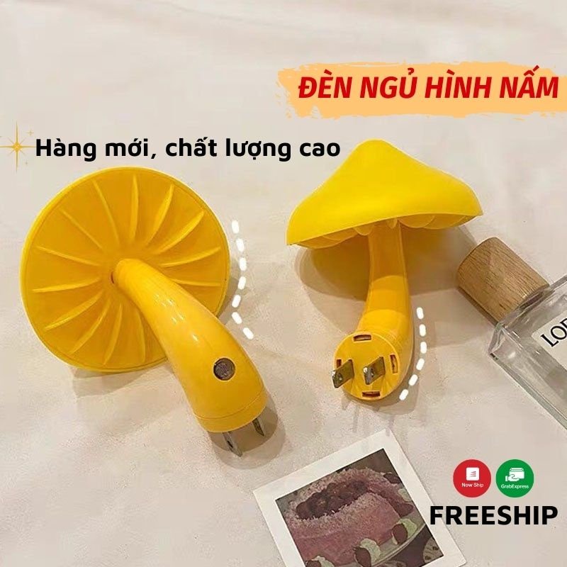 Đèn Ngủ Đèn Ngủ Hình Nấm Decor Phòng Ánh Sáng Vàng Điều Khiển Từ Xa Gia Dụng Hoàng Anh