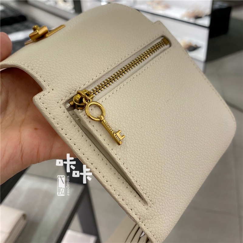 ✿♣Cnk Singapore Năm 2021 CK Mới610770508Ví Đựng Thẻ Nhiều Ngăn Phối Dây Xích Có Khóa Cho Nữ