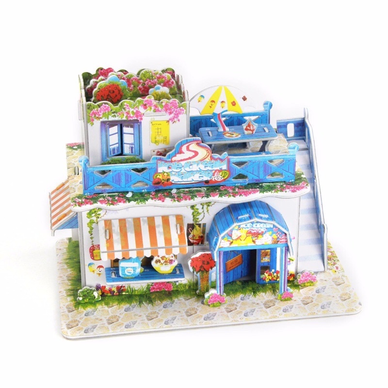 Mô hình shop Kem tươi kiểu Anh quốc - mô hình học thông minh cho trẻ nhỏ