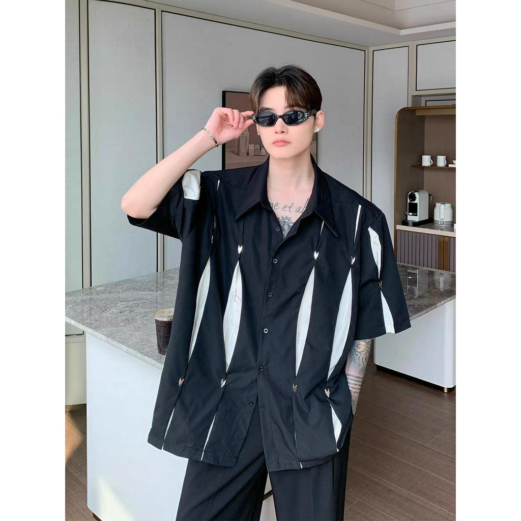 Áo Sơ Mi Nam Tay Ngắn Dáng Rộng Thời Trang Cá Tính