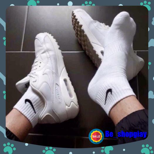 Vớ Nike trắng cổ thấp cotton mềm dễ mix giày