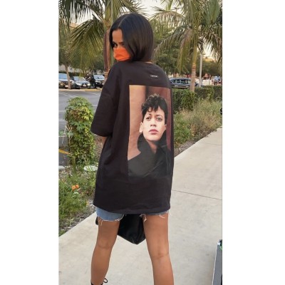 FEAR OF GOD FOG ESSENTIALS Tide brand character photo couple loose short-sleeved T-shirt