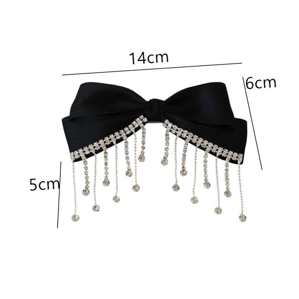 Kẹp Tóc Nơ Tua Rua Phong Cách Hàn Quốc Ngọt Ngào|Trâm Cài Tóc Thiết Kế Đơn Giản Thời Trang Cho Nữ