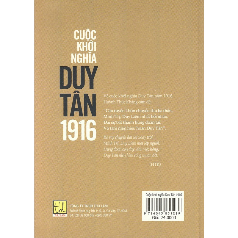 Sách Cuộc Khởi Nghĩa Duy Tân 1916