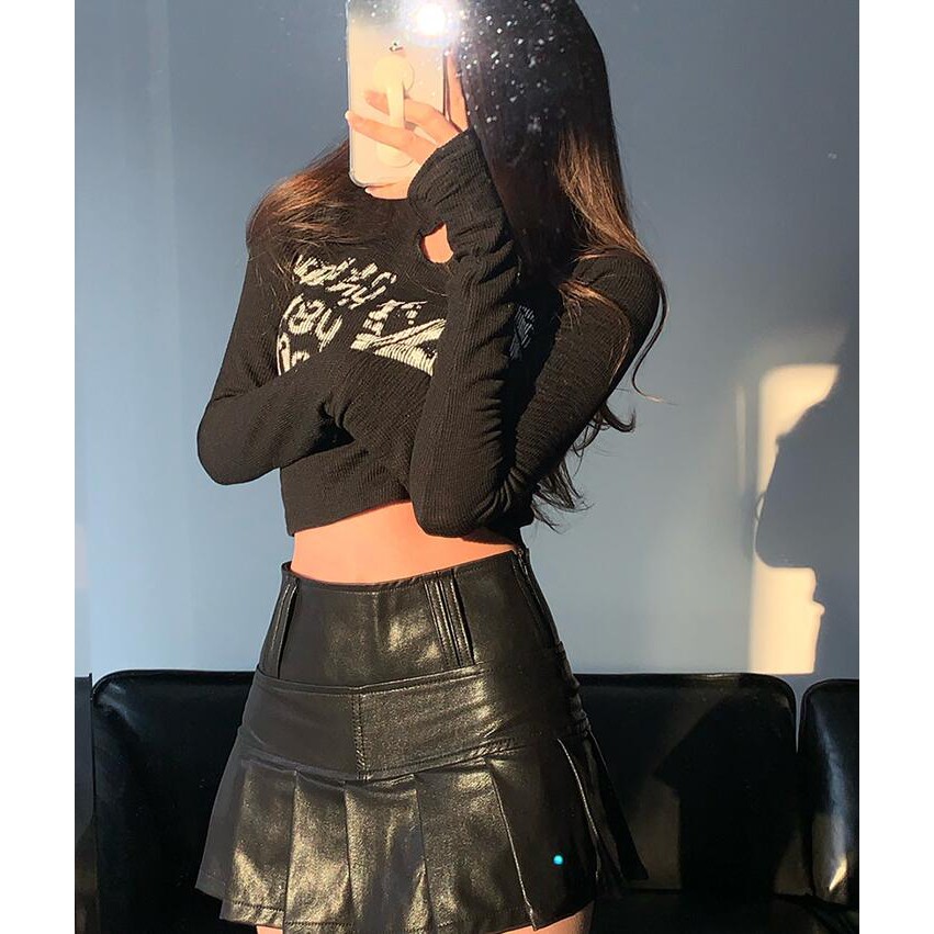 Áo Kiểu Tay Dài Dáng Ngắn Thời Trang Mùa Xuân Dành Cho Nữ