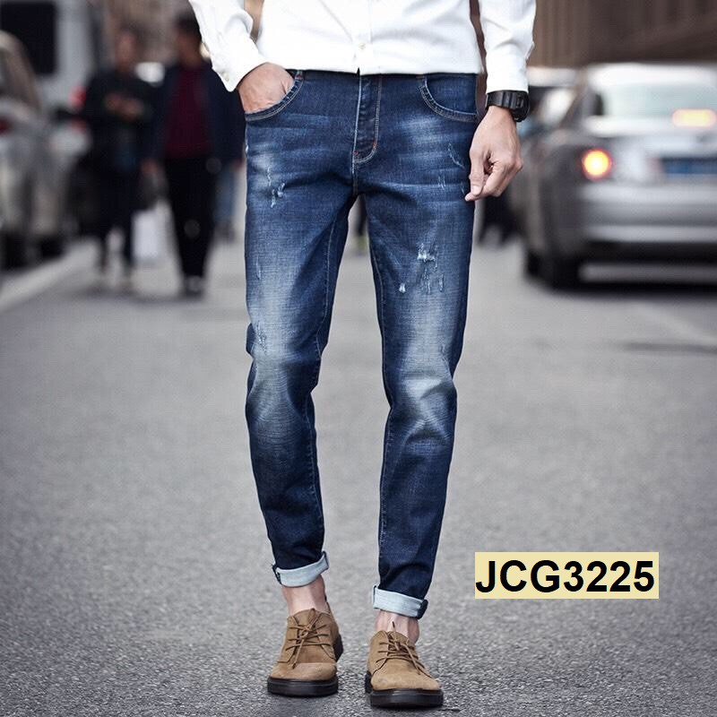 Quần jean nam co giãn màu bạc JN104