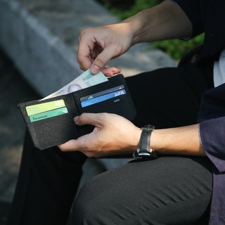 (HVT91) Ví Vải DIM Basic Wallet Unisex ( Đựng 6 - 10 Thẻ , Vải Polyester Canvas Chống Nước, Thiết Kế Tối Ư(SUBII)