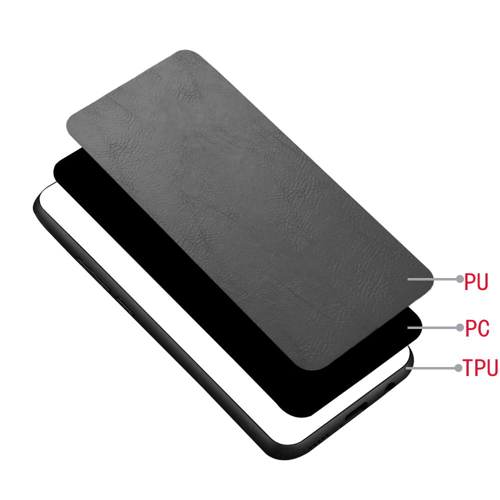 Ốp điện thoại da PU viền dẻo màu da bò mỏng nhẹ thời trang cho SAMSUNG GALAXY NOTE 10 LITE