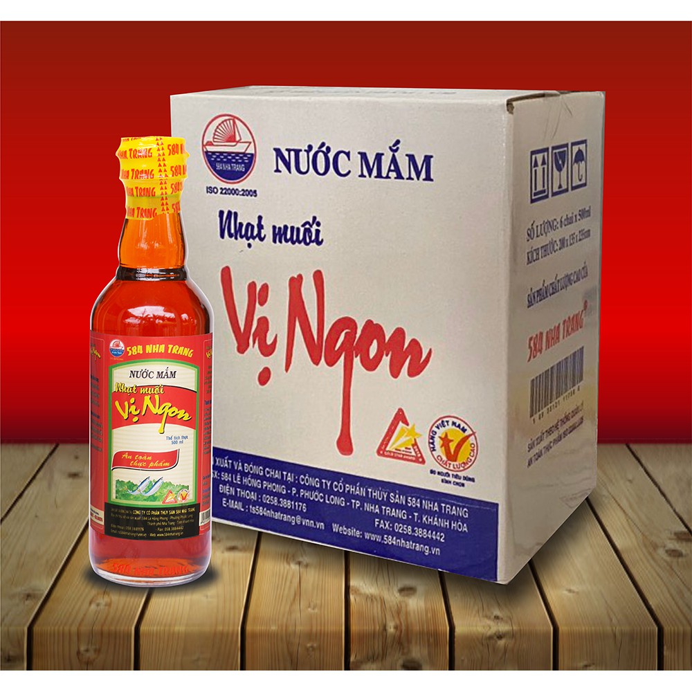 Nước mắm Nhạt muối Vị Ngon 30 Độ Đạm, Nước mắm tốt cho người ăn kiêng - 584 Nha Trang, Chai PET 500ml, Date mới nhất