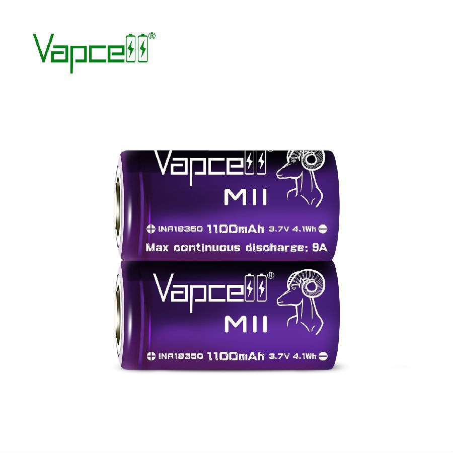 [HÀNG CAP CẤP] PIN SẠC DỰ PHÒNG VAPCELL INR18350 DUNG LƯỢNG 1100MAH DÒNG XẢ 9A