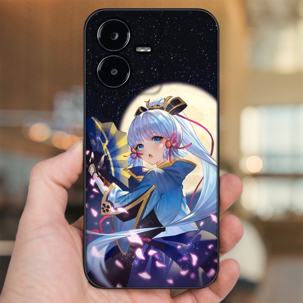 Ốp lưng Vivo Y22s viền đen in hình Ayaka Genshin Impact