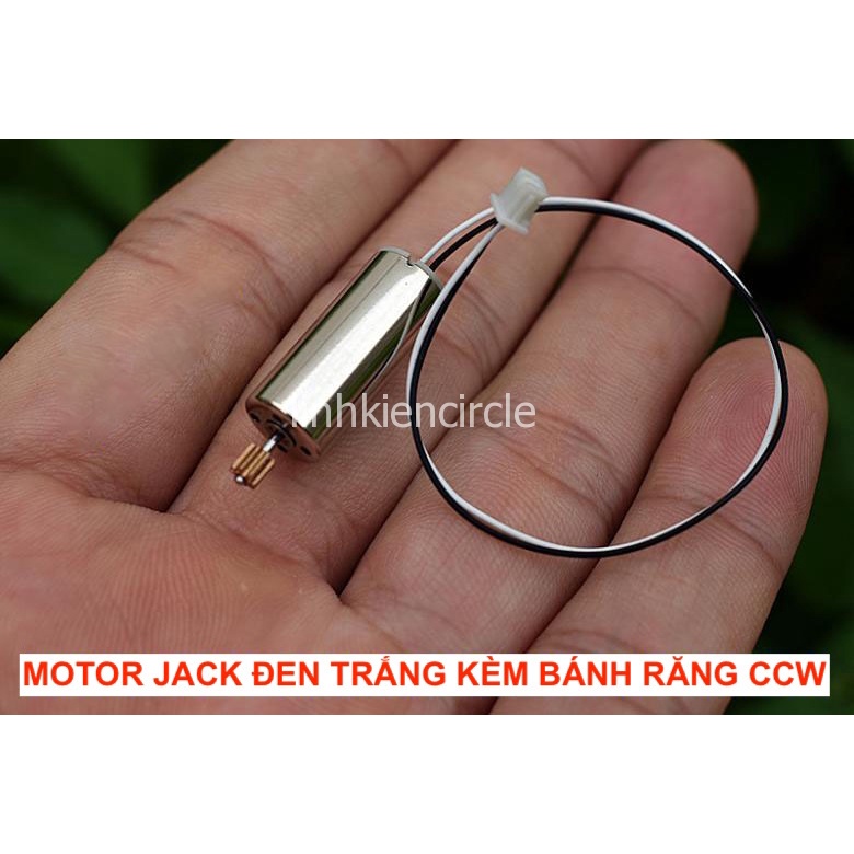 2 motor máy bay mini coreless 8520 thuận nghịch kèm bánh răng dây đen trắng xanh đỏ 3.7V 51000 RPM - LK0388