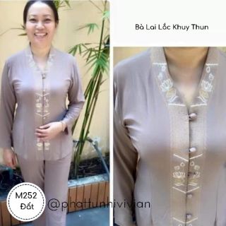 Đồ lam mặc đi chùa - Bà lai lắc khuy  [Hình thật 100%]