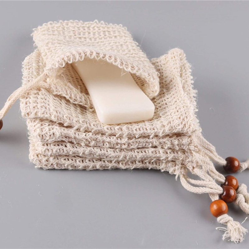 Set 10 Túi Lưới Có Dây Rút Đựng Xà Phòng Tẩy Tế Bào Chết Tiện Dụng