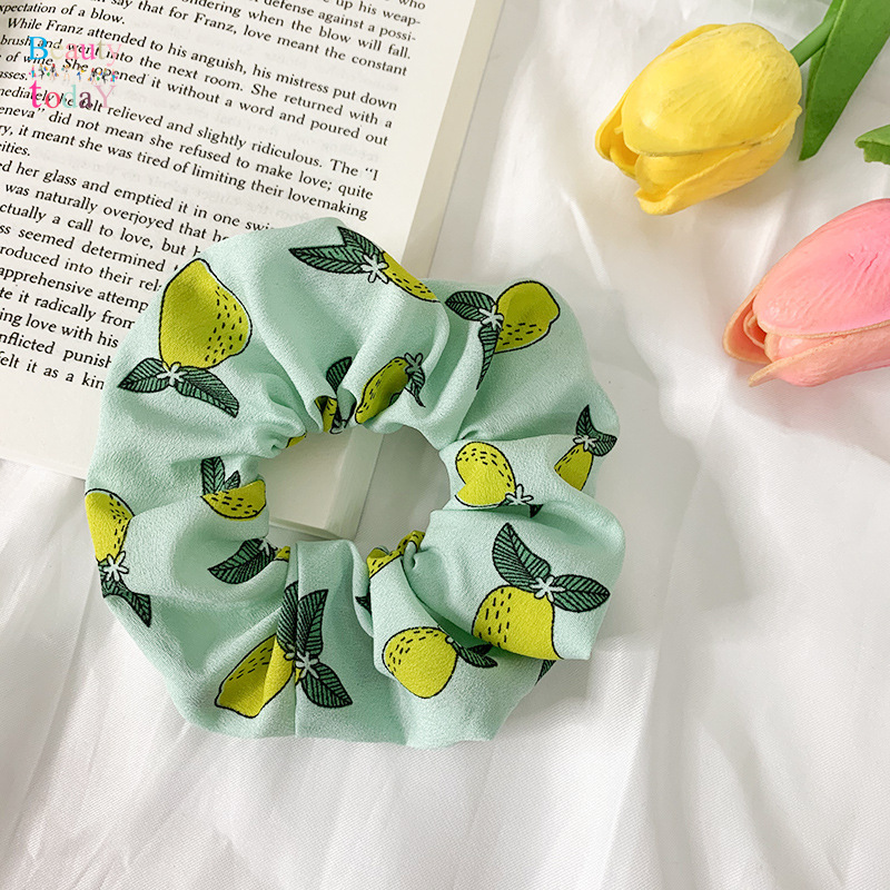 Dây Buộc Tóc Đính Hình Trái Cây Nhiều Màu Dễ Thương Cho Nữ