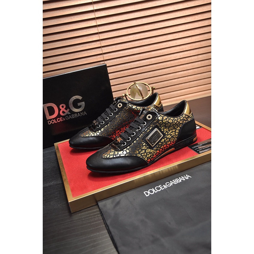 Giày buộc dây nam da thật thời trang cao cấp Docle & Gabbana DG phong cách trẻ trung, thời thượng
