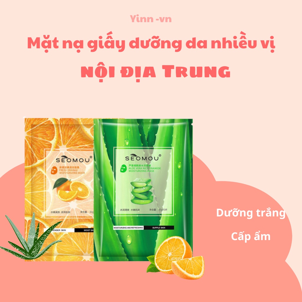 Mặt nạ giấy CAO CẤP NHIỀU MẪU dưỡng da cấp ẩm chống lão hóa nội địa Trung