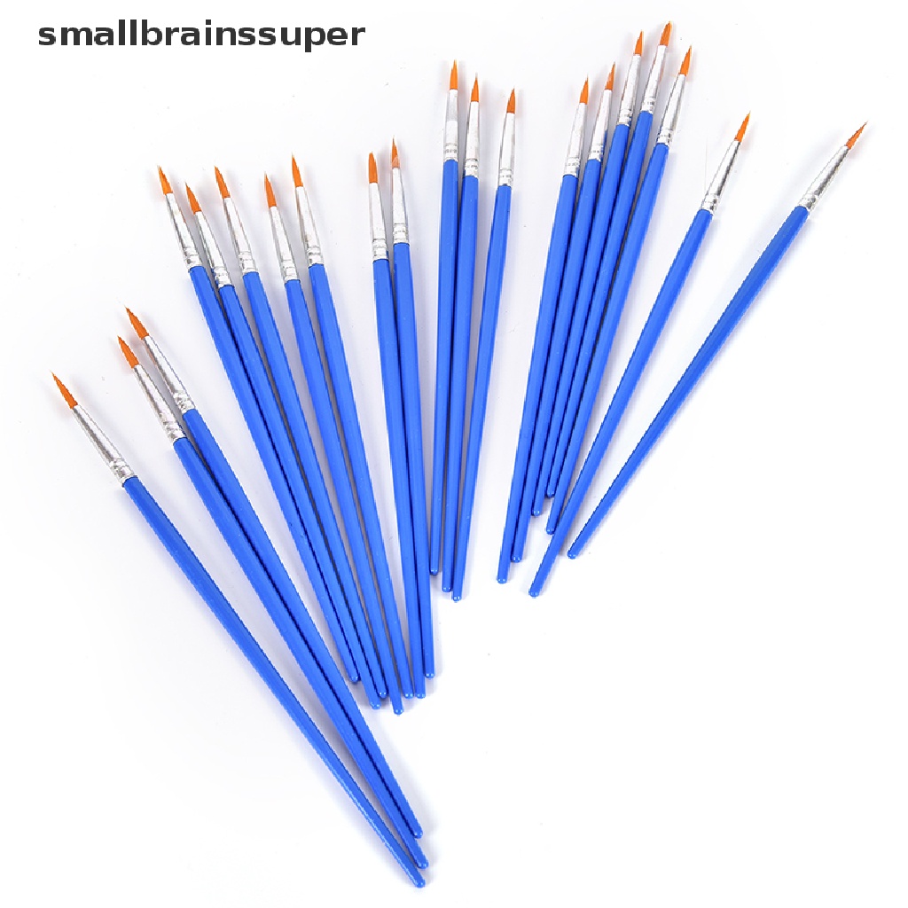 Set 10 Cọ Vẽ Màu Nước Đầu Tròn Bằng Nhựa Acrylic