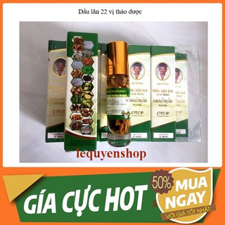 [Hàng chính hãng] Dầu lăn 22 vị thảo dược Herbal Liqid Blam Yatim Brand Thái Lan 8ml