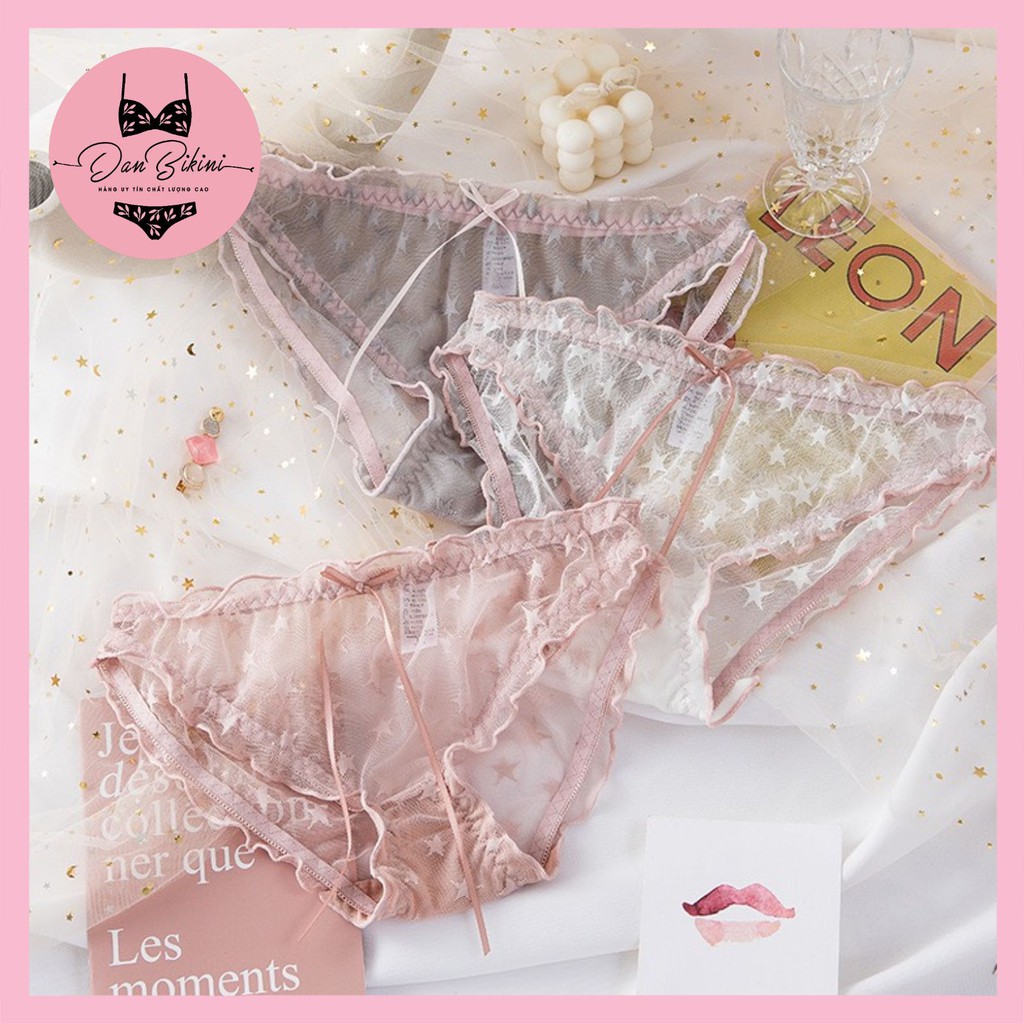 Quần Lót Ren Nữ sexy sao cao cấp xuyên thấu gợi cảm mềm mại kháng khuẩn mã H001