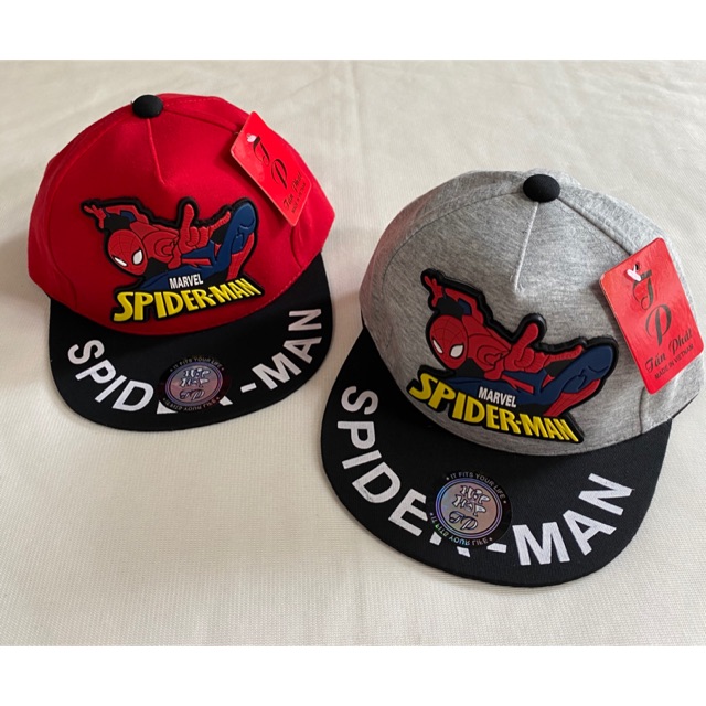 NÓN HIPHOP SPIDER MAN ÉP NHỰA CHO BÉ TRAI 2-6 TUỔI