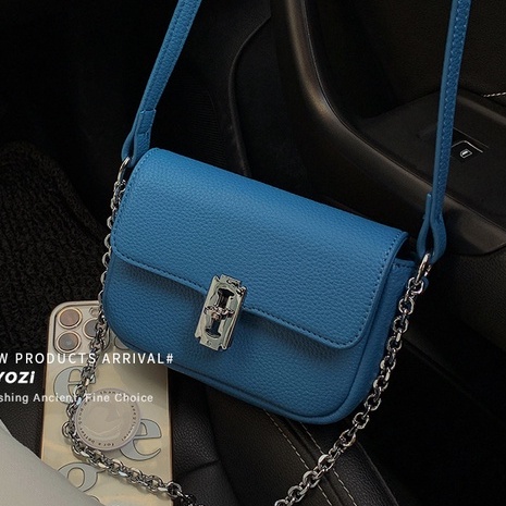 Túi Đeo Chéo Mini Hình Vuông Phối Dây Đeo Sợi Xích Thời Trang Cho Nữ