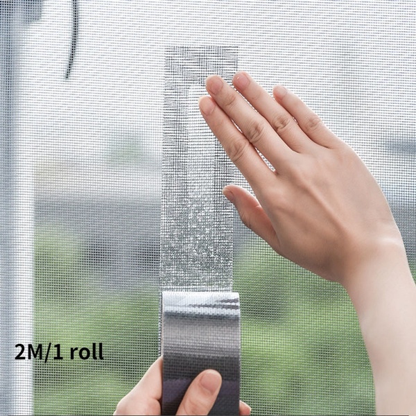 1 Cuộn Băng Keo Dán Rèm Cửa Sổ Chống Muỗi Tự Dính 2M/1 Cuộn