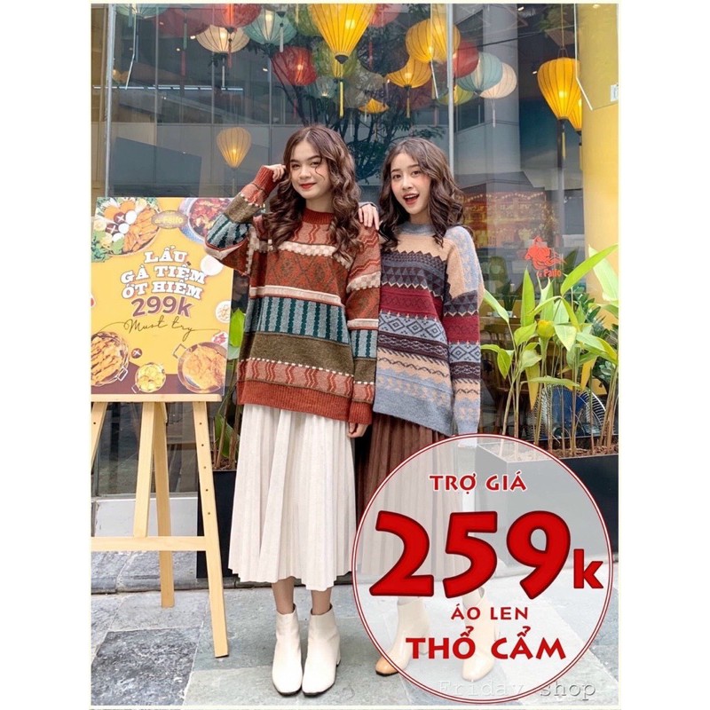 áo len thổ cẩm hàng có sẵn