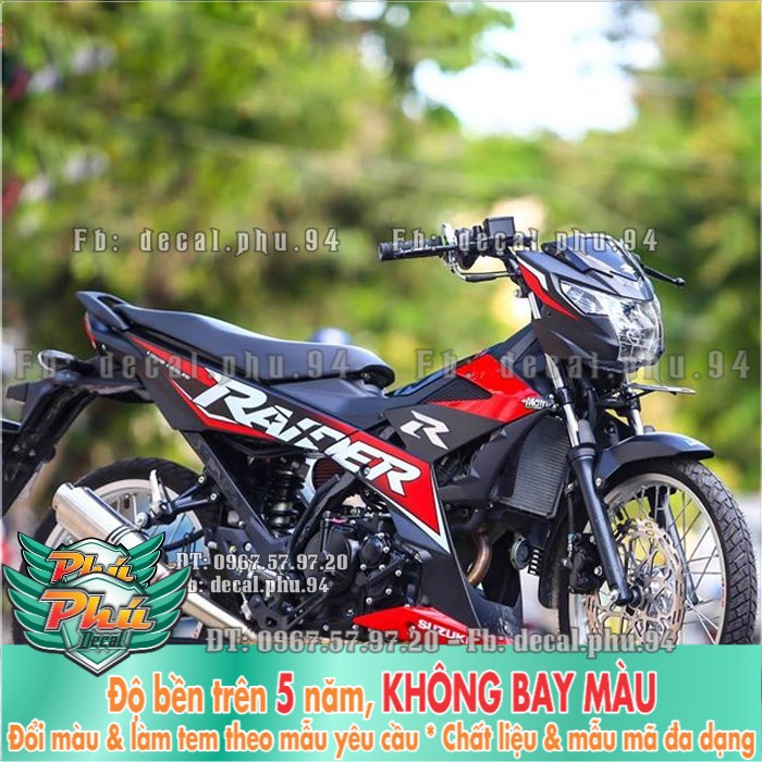 Tem rời Raider FI đen đỏ (P) -1