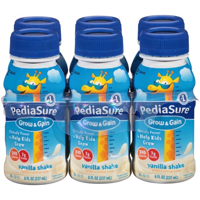 6 chai sữa nước PEDIASURE  hương Vanila 237 ml