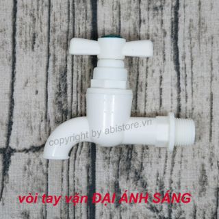 Vòi nhựa tay vặn ren 21, 27